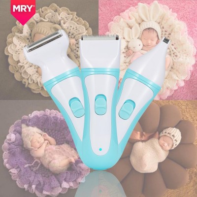 MRY Low Noise Portable Baby Clipper Trimmer Multi-head Replace Suit Hair Shaver Cute Codless Baby Clipper