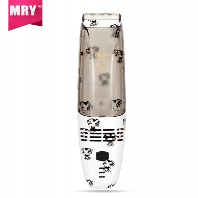 MRY Professional electric vacuum pet hair set clippers with cordless rechargeable suction device for dog